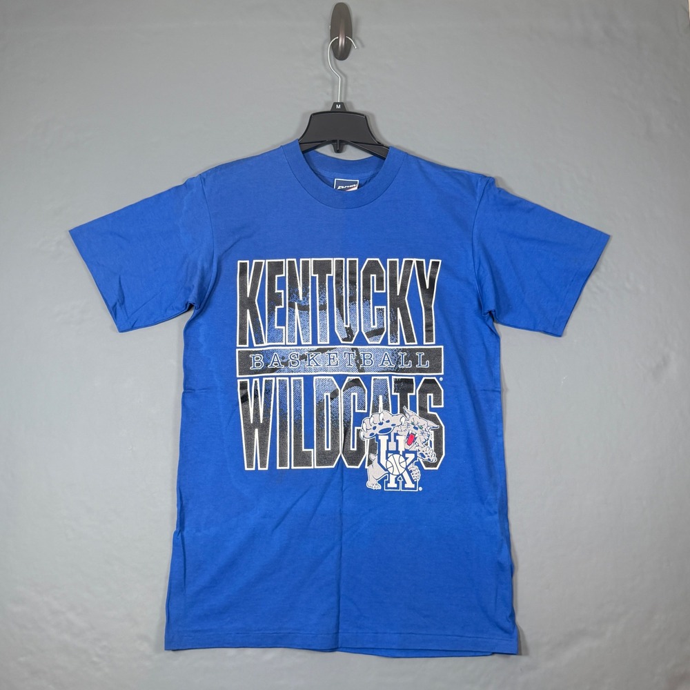 Vintage Kentucky Wildcats Basketball T Shirt Medium USA Made Bike Single Stitch